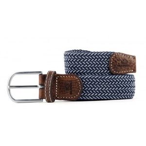 The Bogota - Multicolored Elastic Woven Belt (Blue & White)